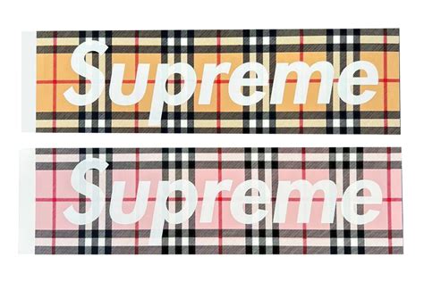 burberry sticklogo|supreme burberry logo.